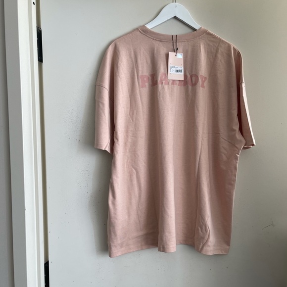 Playboy Blush Logo Oversized T-Shirt NWT - Picture 5 of 5
